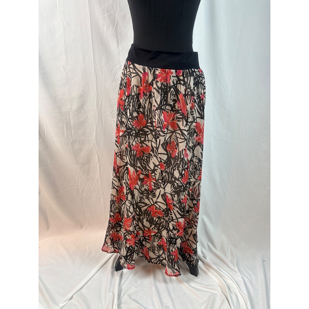 Maxi Skirt Floral Print Flowy Bohemian Summer Beach Vacation‎ Boho Style